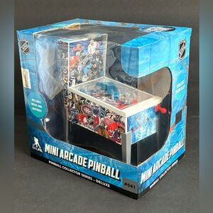 NHL Mini Arcade Pinball Machine Deluxe Series Tabletop Game For Hockey Fans NEW